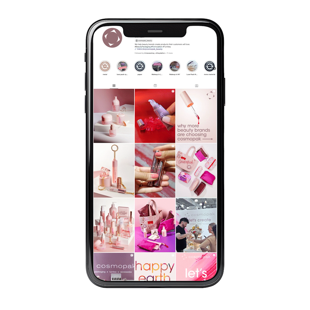 phone scrolling IG content